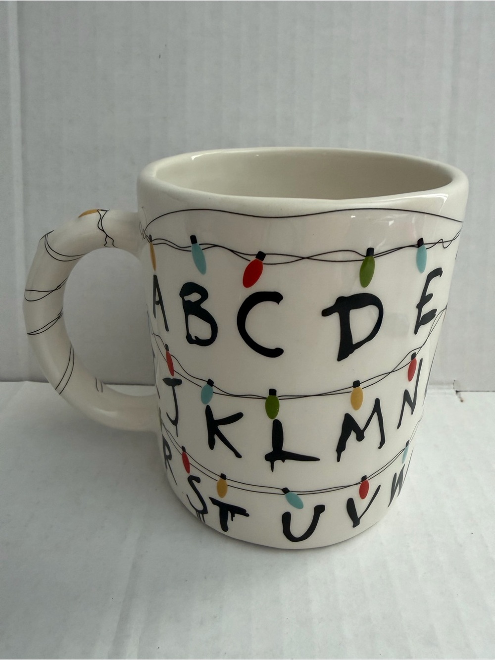Netflix Stranger Things Lights ABC Stoneware Mug